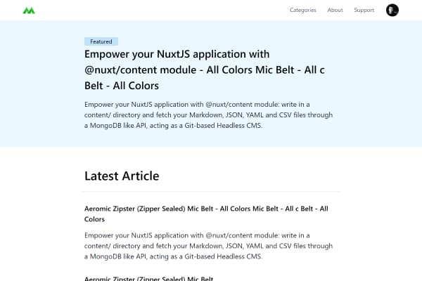 nuxt-content-blog-theme